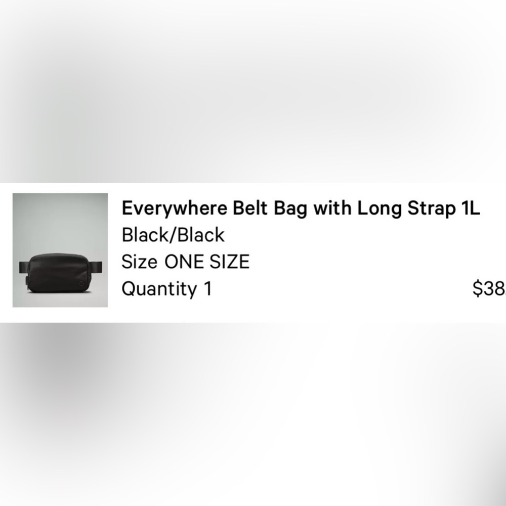 Lululemon brandnew long strap 1L BLACK